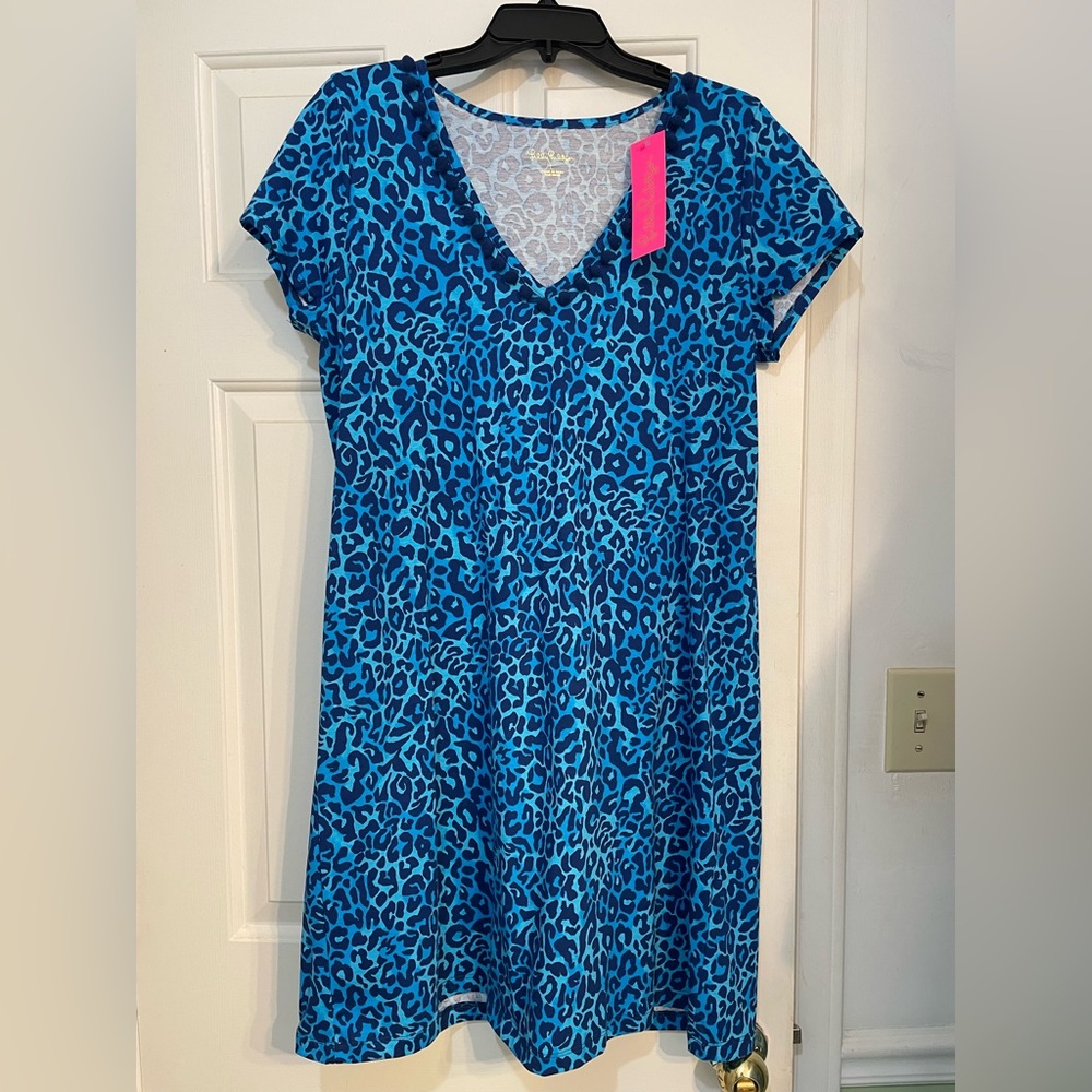 Lilly Pulitzer Vibrant Blue Animal Print Mini Dress